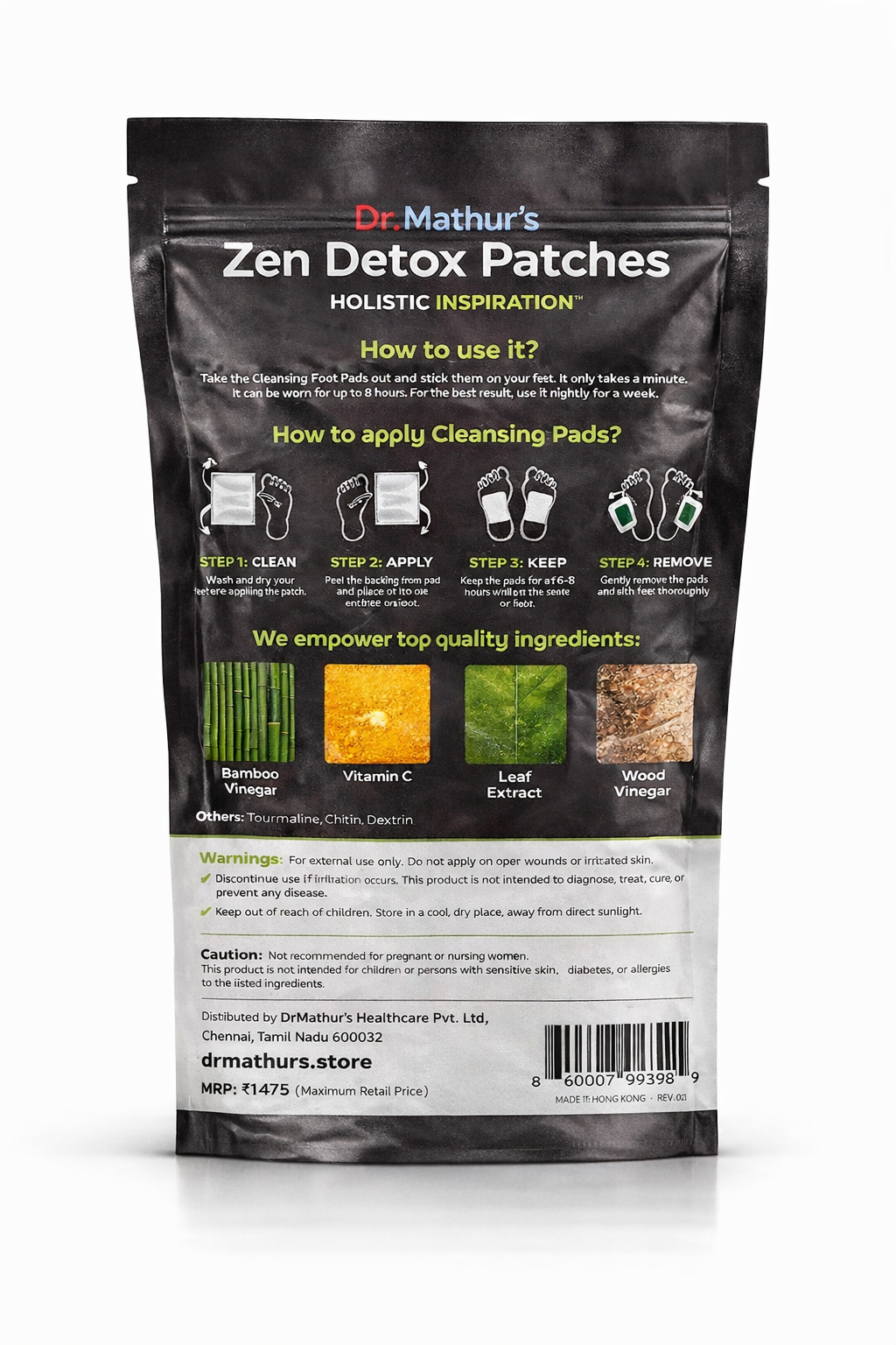 Dr. Mathur’s™ Zen Detox Patches | Restore Balance & Wellness